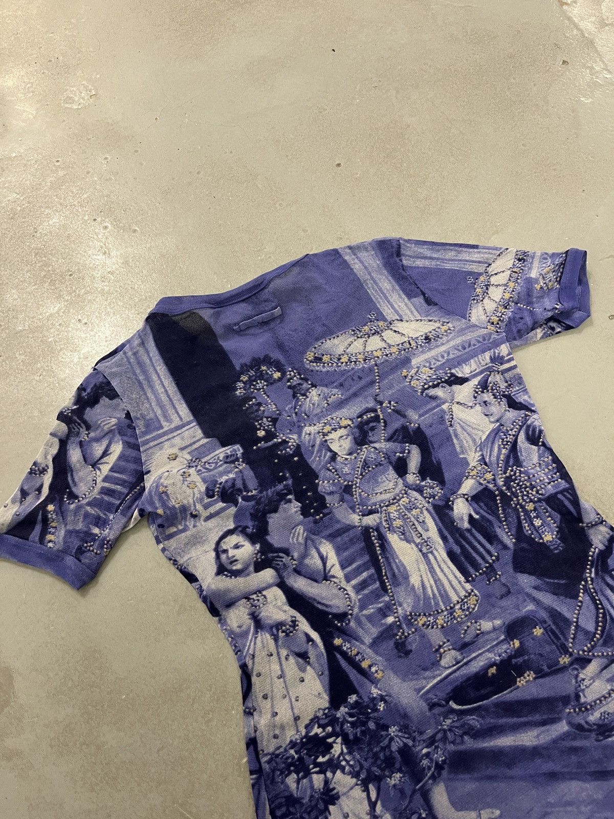 Jean Paul Gaultier Jean Paul Gaultier SS1998 Hindu Painting Mesh Top Size M / US 6-8 / IT 42-44 - 6 Thumbnail