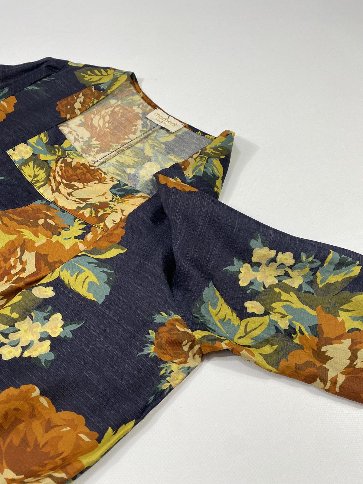 Other Momoni Italy Wool Silk Flowers Midi Dress With Pockets Size M / US 6-8 / IT 42-44 - 5 Thumbnail