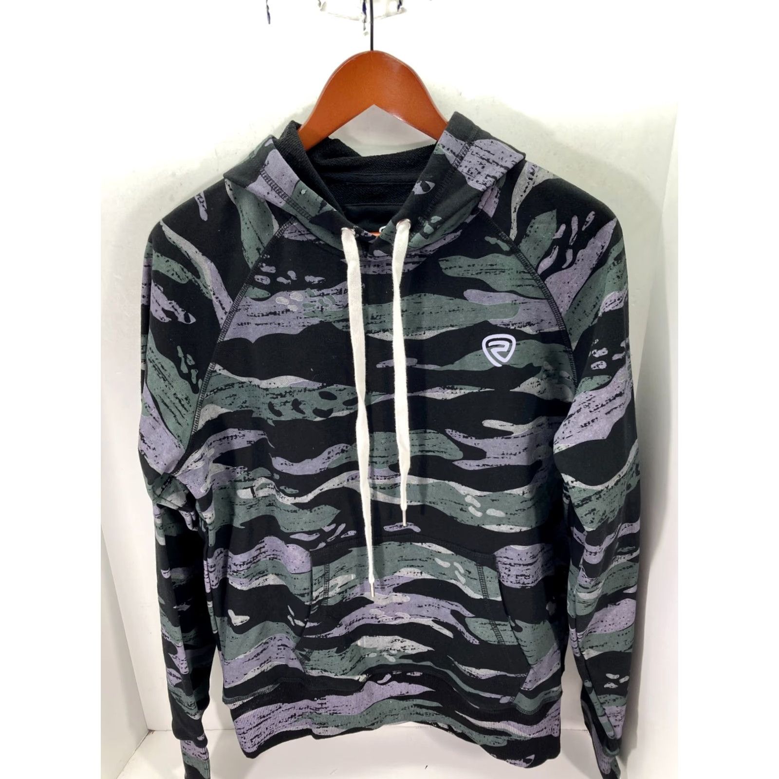 Denime Rock & Roll Denim Pullover Hooded Sweatshirt Mens M Multicolor Camo Western Cowboy Drawstring Size US M / EU 48-50 / 2 - 3 Thumbnail