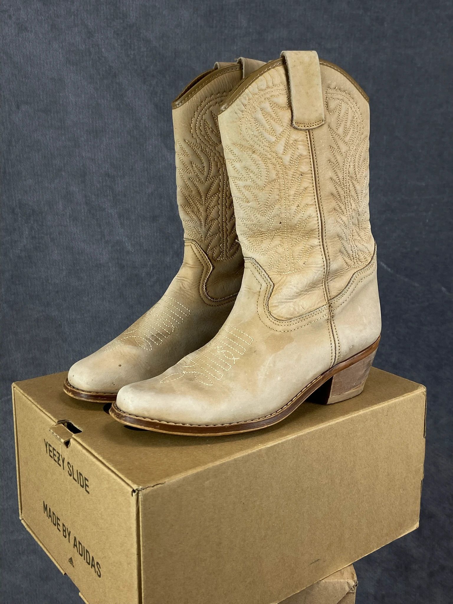 Rodebjer Beige Vintage Western Cowboy Boots Size US 7 / IT 37 - 1 Thumbnail