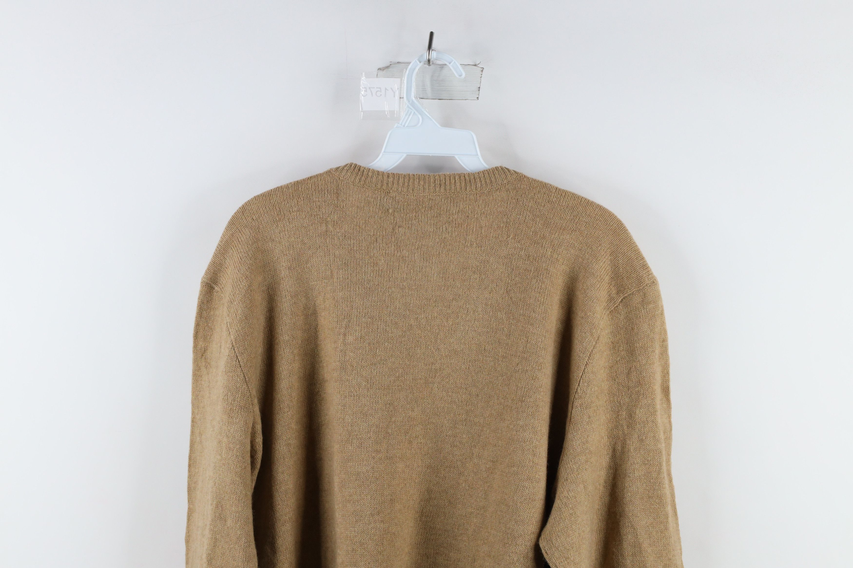 Polo Ralph Lauren Vintage 90s Ralph Lauren Knit V-Neck Sweater Oatmeal Brown Size US XL / EU 56 / 4 - 7 Thumbnail