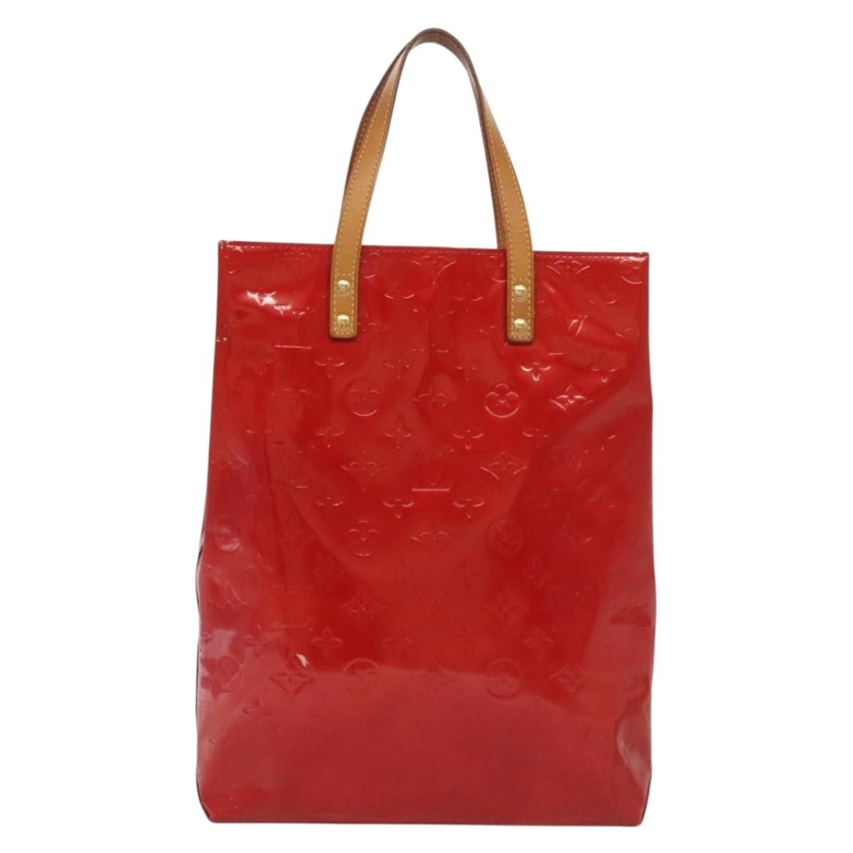 Louis Vuitton LOUIS VUITTON Monogram Vernis Reade MM Hand Bag Red Rouge Size ONE SIZE - 2 Thumbnail