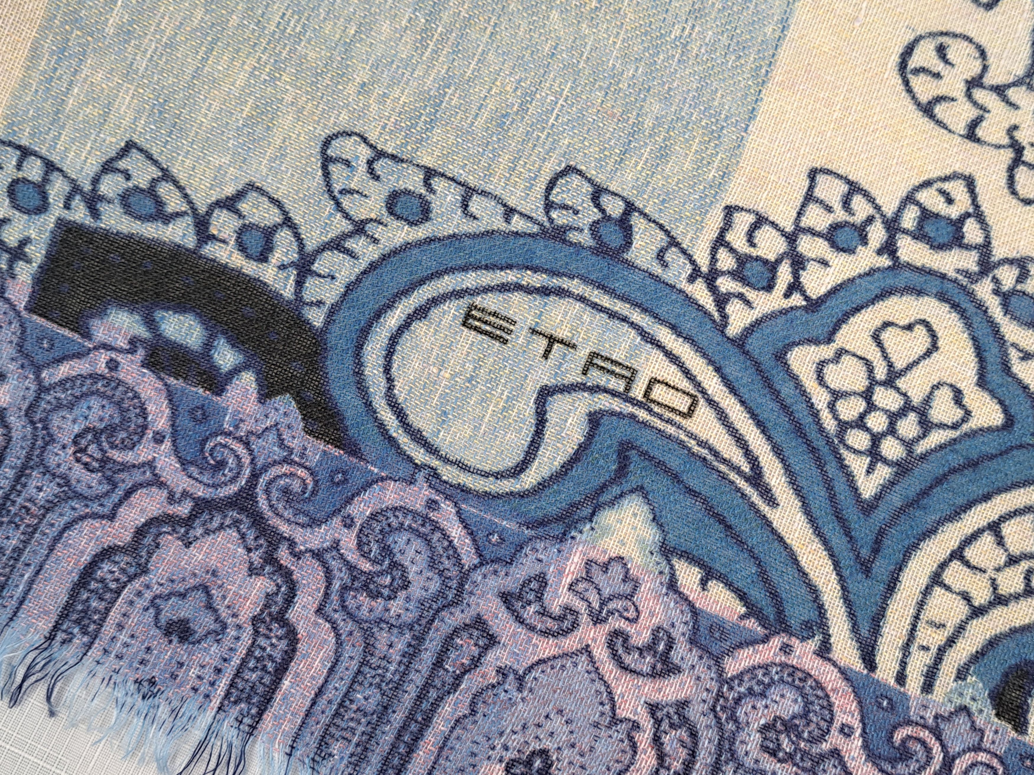 Etro ETRO linen large paisley scarf. Made in Italy. Size ONE SIZE - 7 Thumbnail