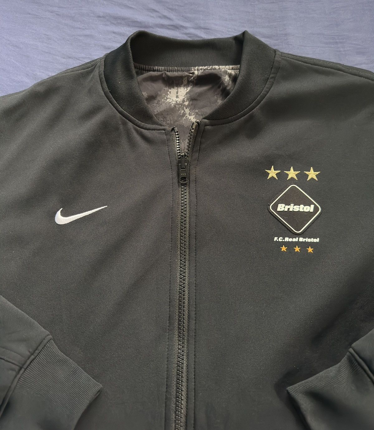 F.C.R.B Nike x FCRB Reversible Black & Leopard Print Jacket Size US L / EU 52-54 / 3 - 3 Thumbnail
