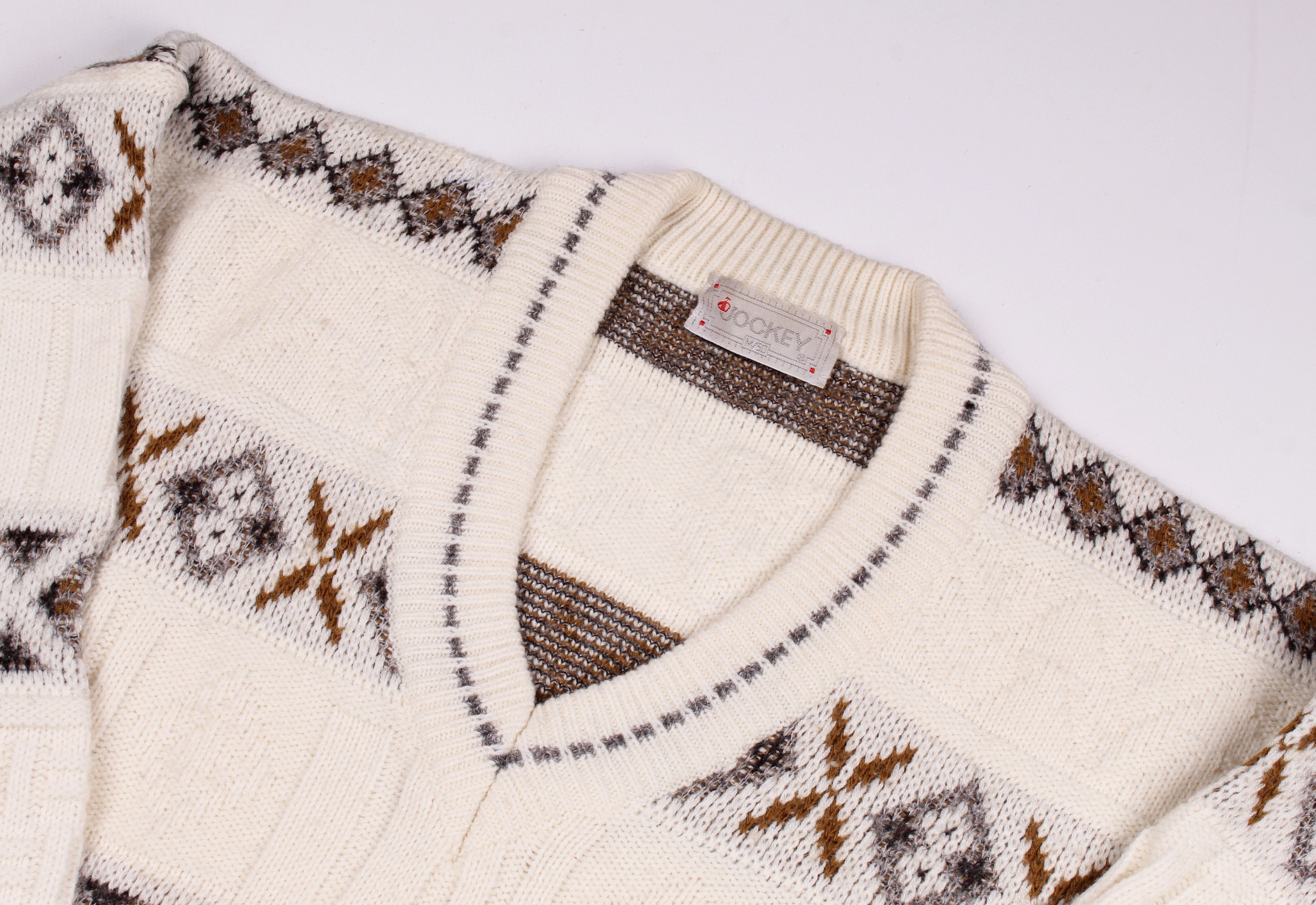 Jockey Vintage Jockey 90's Wool Blend V-Neck Sweater Jumper Size US M / EU 48-50 / 2 - 2 Thumbnail