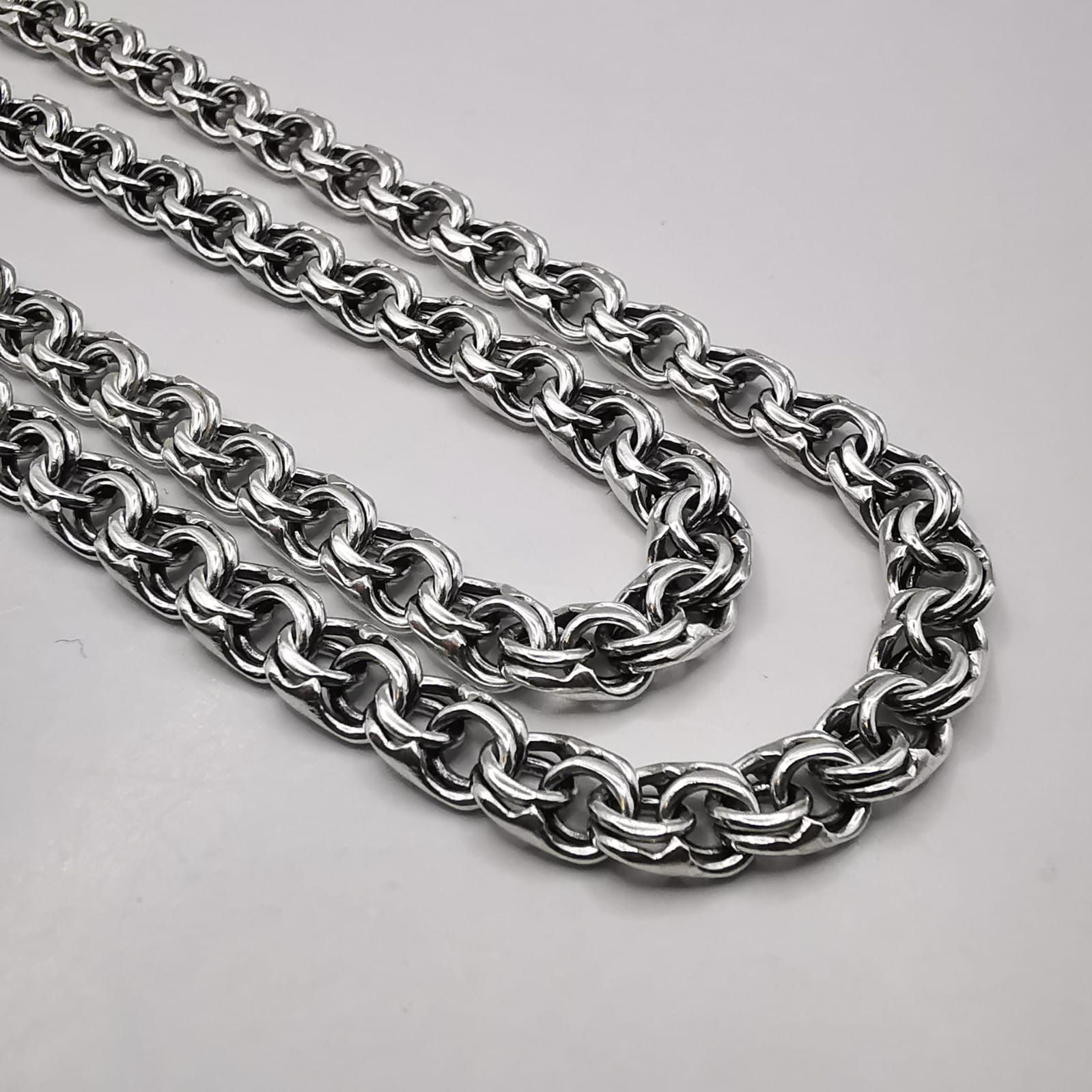 Sterling Silver Vintage Chain,925 Sterling Silver,Signed ,Handmade 31,20g Size ONE SIZE - 8 Thumbnail