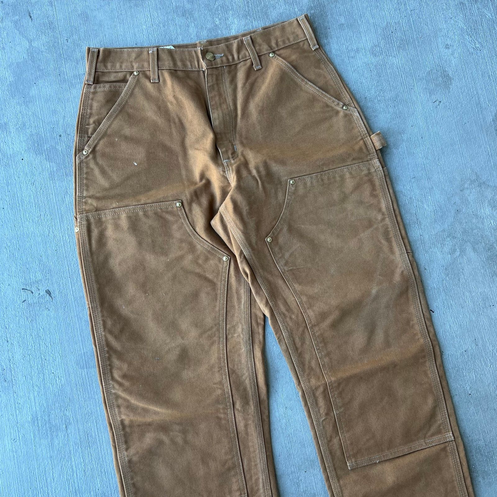 Carhartt × Vintage Carhartt brown double knee work wear carpenter pants Size US 31 - 2 Thumbnail