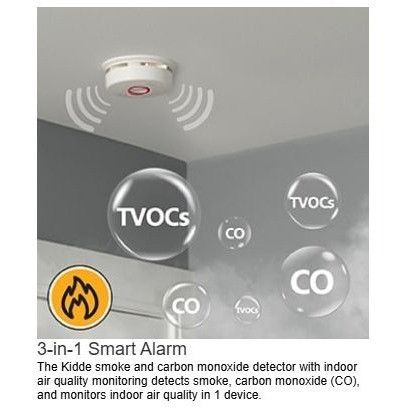 Designer Kidde Smart Wired Smoke Carbon Monoxide Detector Air Quality Size ONE SIZE - 13 Thumbnail