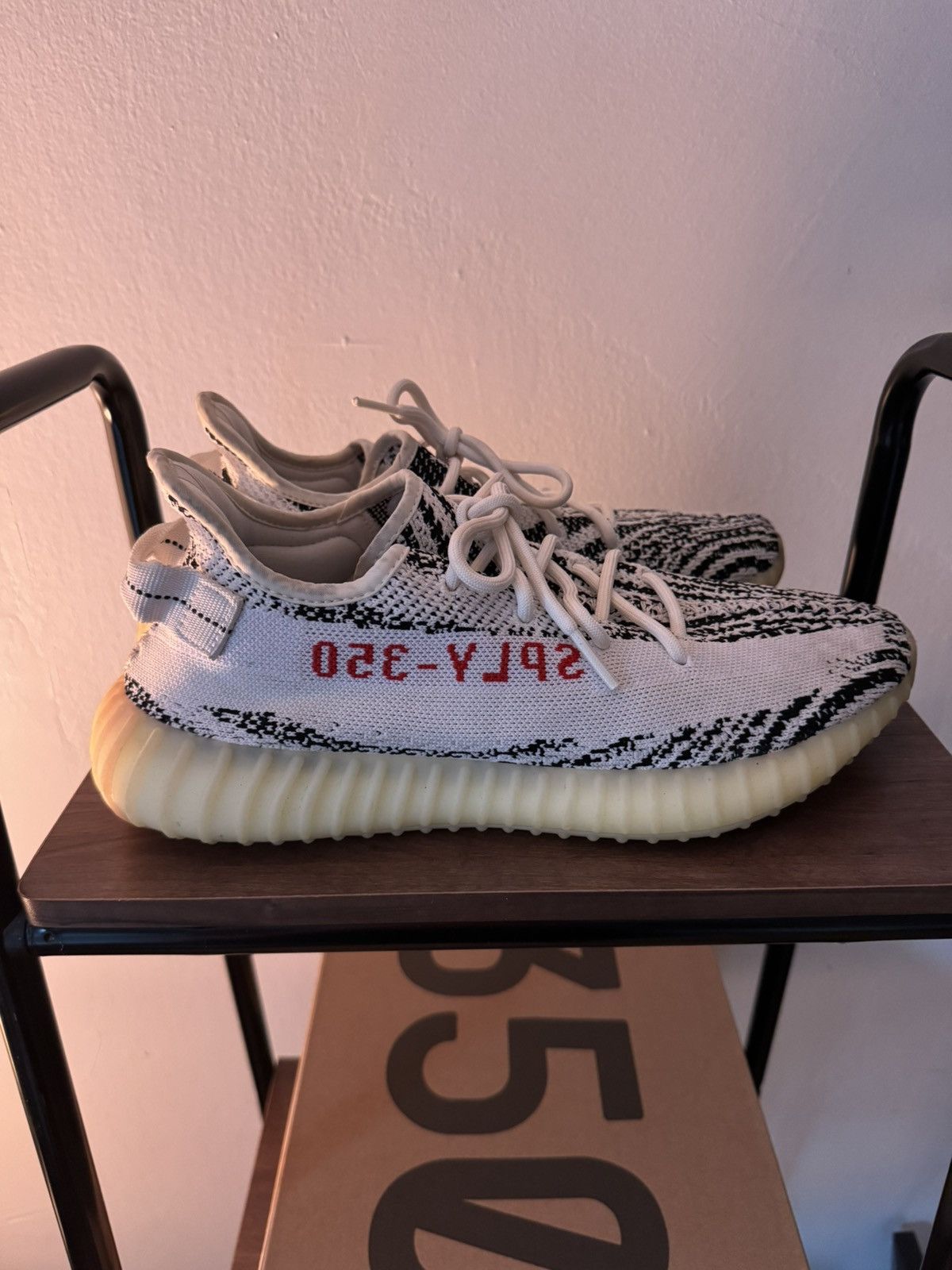 Yeezy Adidas Yeezy 350 Zebra Size US 11.5 / EU 44-45 - 1 Thumbnail