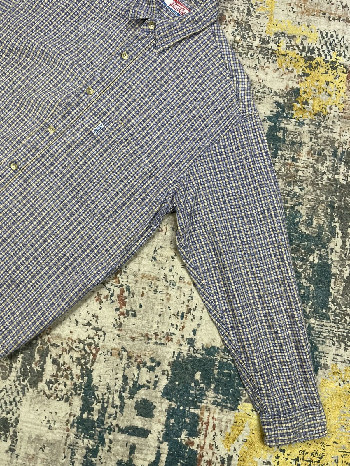 Pepsi Vtg Pepsi Cola Checked Plaid Single Pocket Button Down Shirt Size US M / EU 48-50 / 2 - 5 Thumbnail