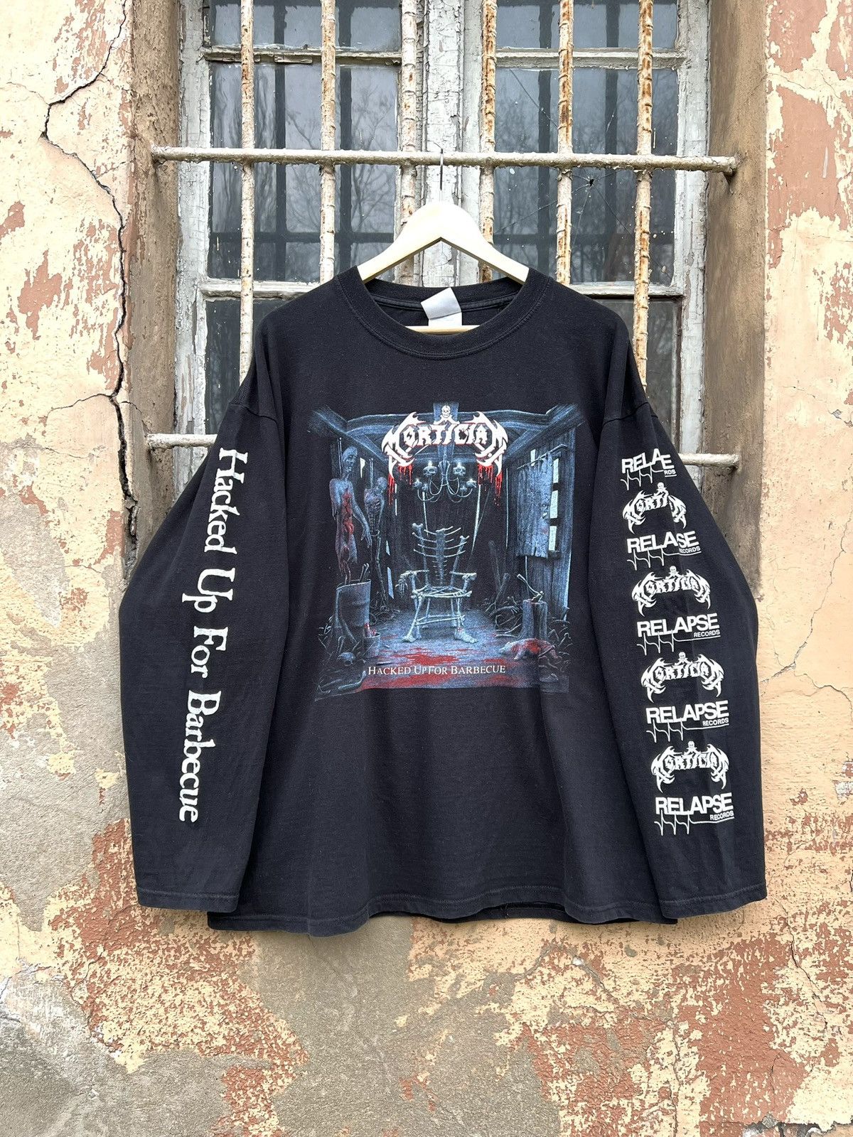 Band Tees VTG 90s Mortician Hacked Up For Barbecue Metal Longsleeve XL Size US XL / EU 56 / 4 - 1 Thumbnail