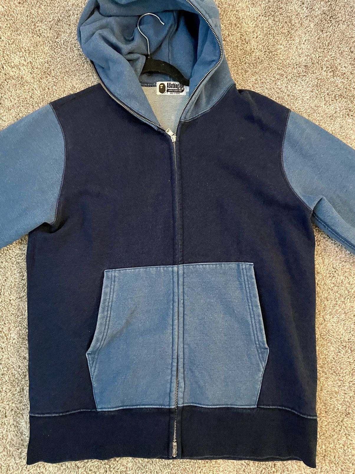 Bape BAPE (A Bathing Ape) Indigo Tiger Shark Full Zip Hoodie Size US L / EU 52-54 / 3 - 2 Thumbnail