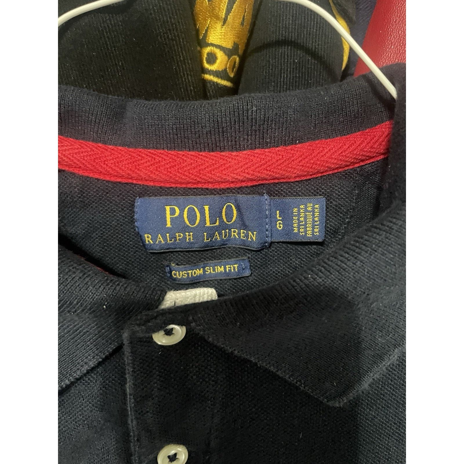 Ralph Lauren Size L- VTG Polo By Ralph Lauren Big Logo Spell Red Slim Fit Size US L / EU 52-54 / 3 - 3 Thumbnail