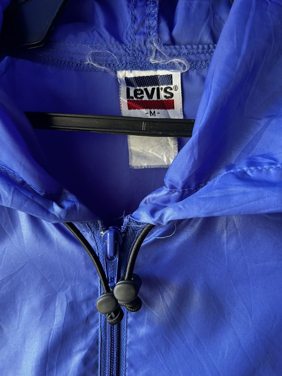Levi's × Vintage Vtg Levis Blue Bar Packable Anorak Windbreaker Nylon Jacket Size US M / EU 48-50 / 2 - 3 Thumbnail