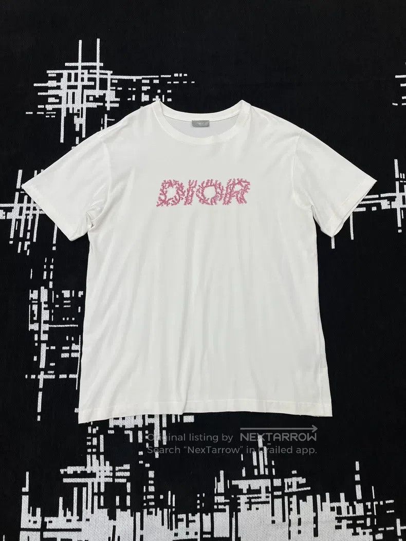 Dior Dior Pink letter embroidery logo short-sleeved T-shirt Size US L / EU 52-54 / 3 - 1 Thumbnail