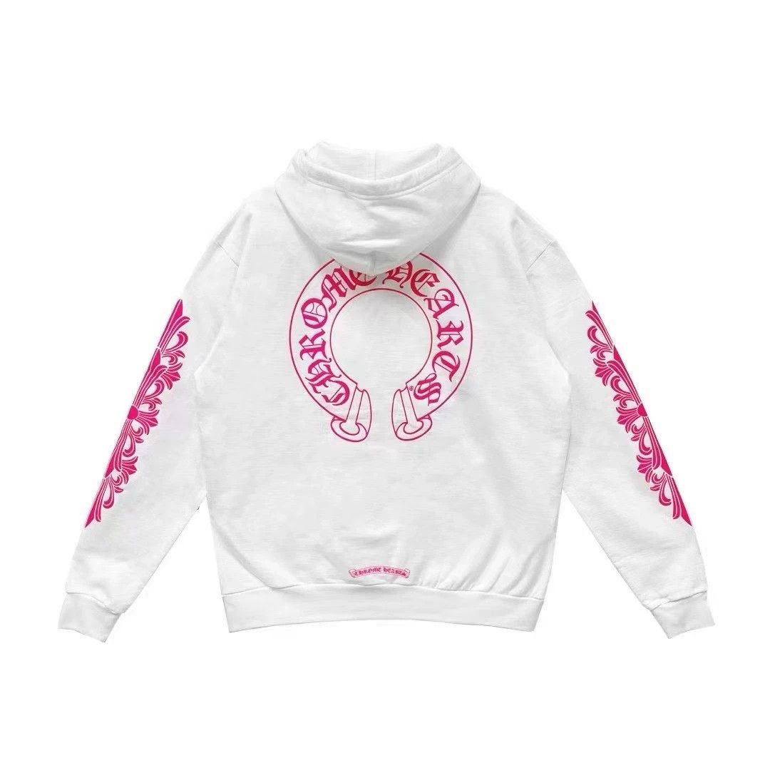 Chrome Hearts Chrome Hearts New White/Pink Horseshoe Hoodie Size US M / EU 48-50 / 2 - 2 Thumbnail