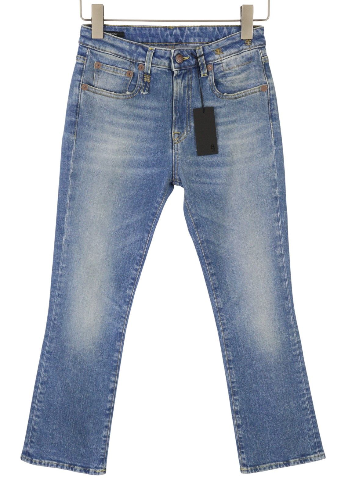 R13 KICK FIT 25 Jasper Stretch Flare Blue Jeans 87169 Size 25" / US 0 / IT 36 - 2 Thumbnail