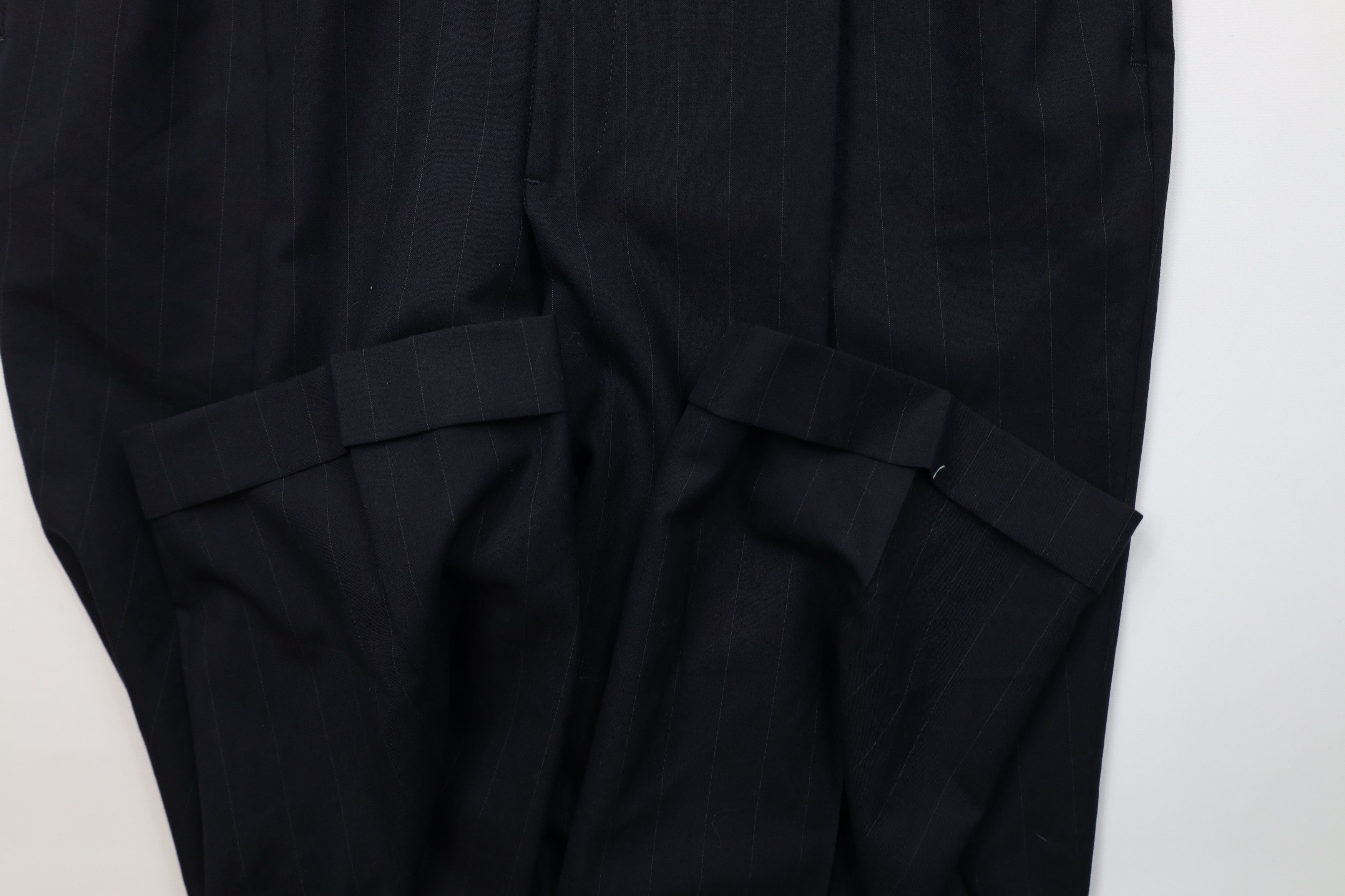 Vintage 90s Streetwear 2 Piece Super 100s Wool Striped Suit