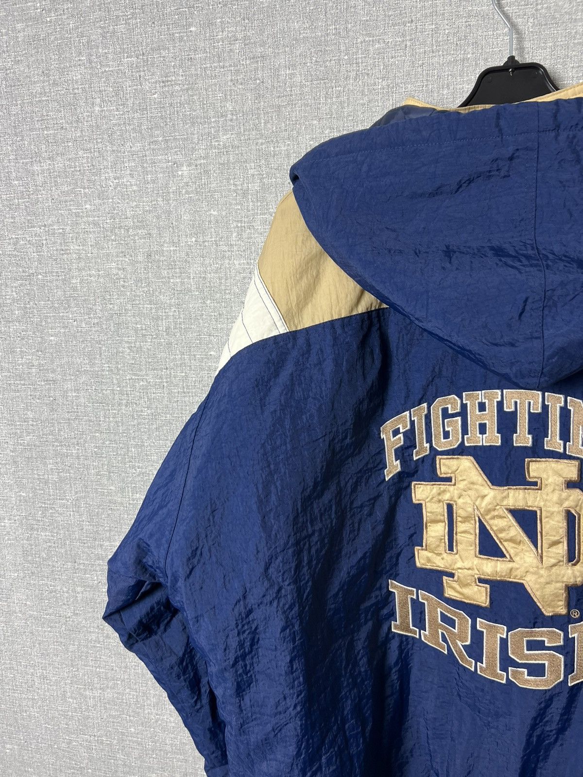 Starter 90s Starter Notre Dame Fighting Irish Nylon Bomber Jacket Size US L / EU 52-54 / 3 - 19 Thumbnail