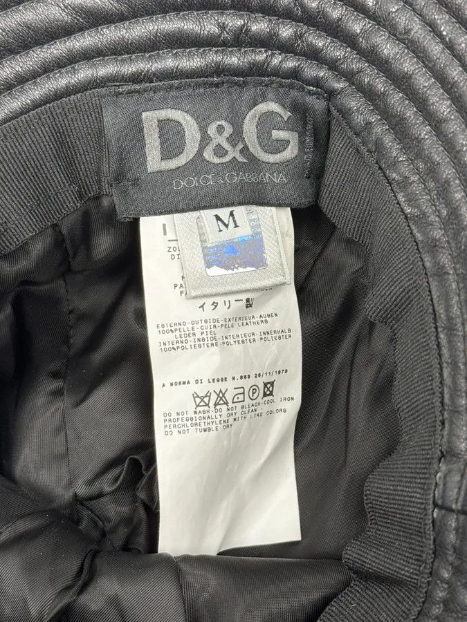 Dolce & Gabbana 2000s Dolce & Gabbana Black Leather Hat Size ONE SIZE - 8 Thumbnail