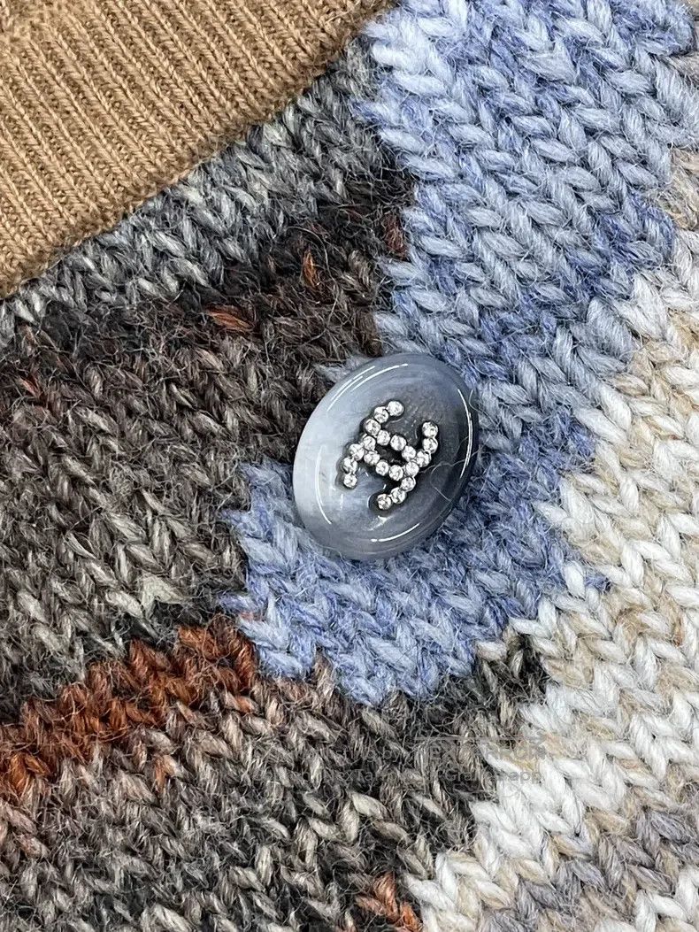 Chanel Chanel 24A high-end handicraft workshop cashmere contrast Size XS / US 0-2 / IT 36-38 - 3 Thumbnail