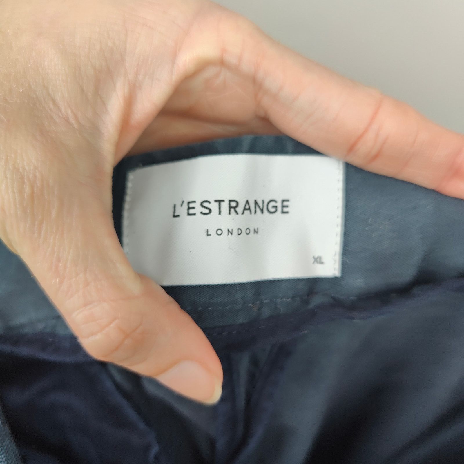 L'estrange London L'estrange London Chino Pants Mens XL Navy Blue Organic Size US 36 / EU 52 - 6 Thumbnail