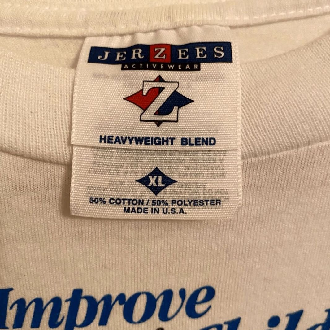 Jerzees Jerzees Mens Vintage 90s Texas Education Of Young Children Nature Shirt White XL Size US XL / EU 56 / 4 - 6 Thumbnail