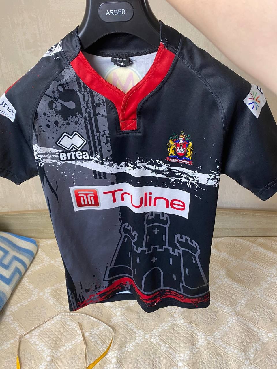 Errea 🔥 Wigan Warriors England Rugby Team Jersey T Shirt Size US S / EU 44-46 / 1 - 5 Thumbnail