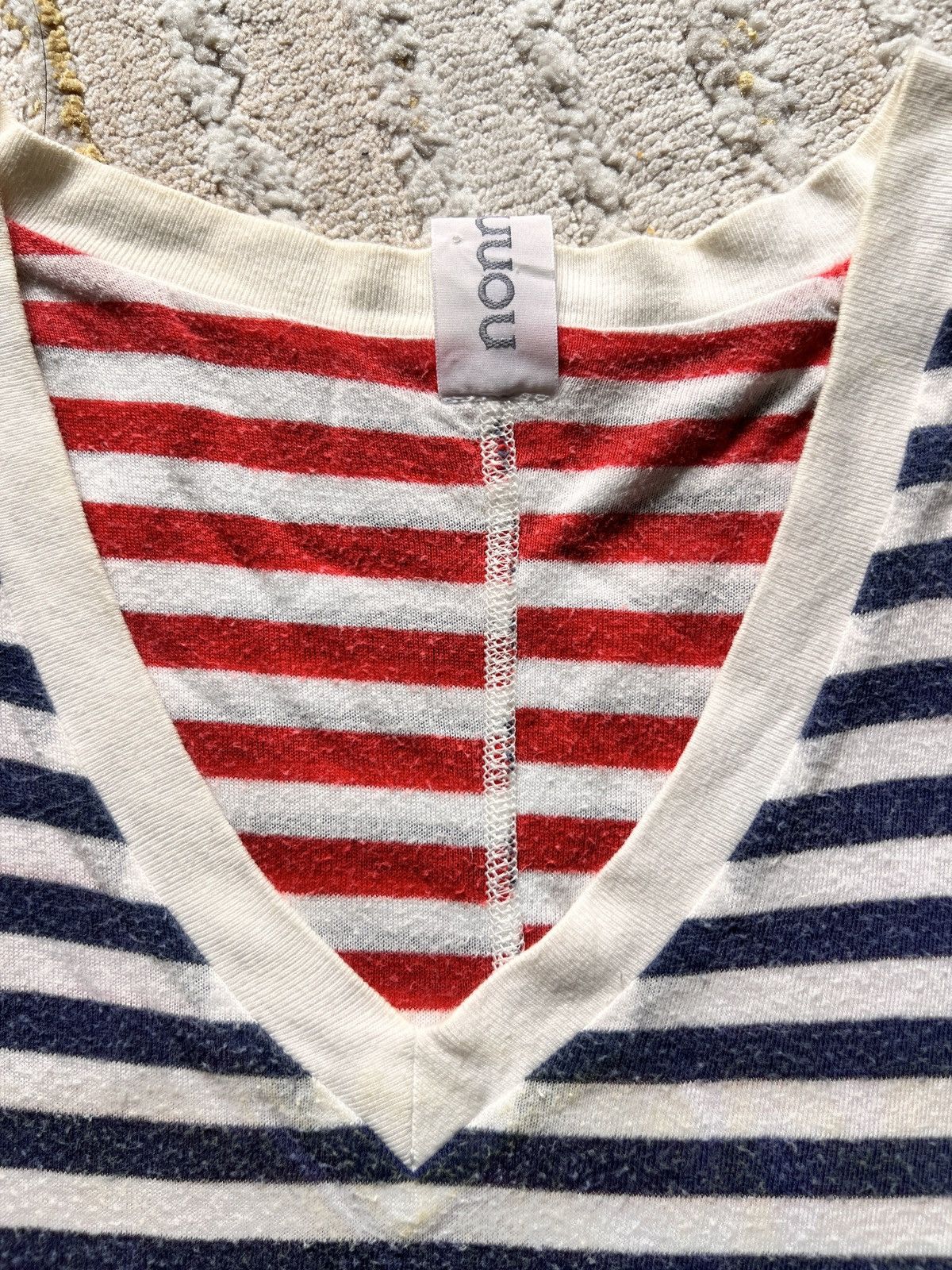 Nonnative Nonnative Reversible Stripe Vneck Tshirt Size US M / EU 48-50 / 2 - 13 Thumbnail