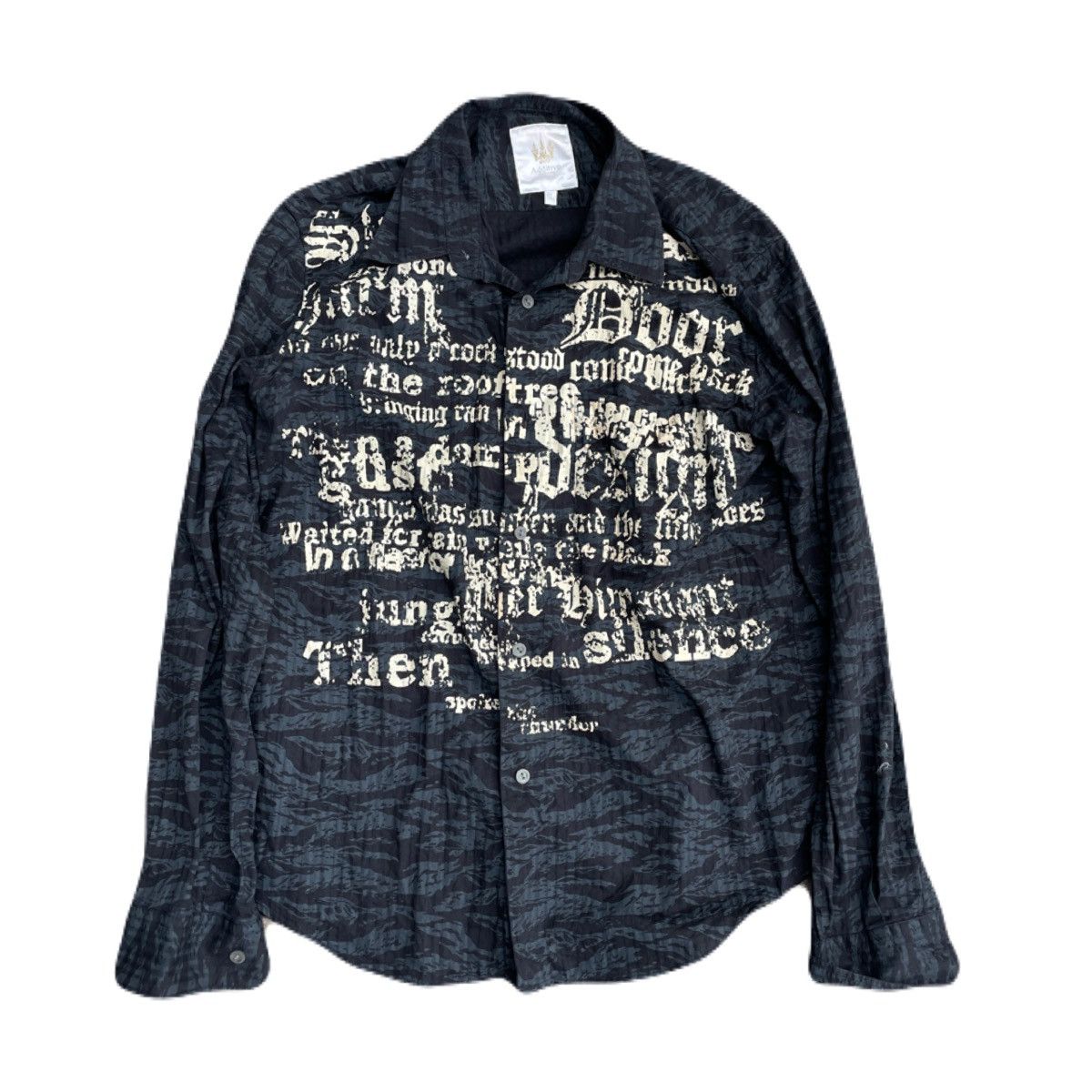 If Six Was Nine 2000s Japanese archive Vkei Poem Camo Shirts Gyaruo Size US S / EU 44-46 / 1 - 2 Thumbnail