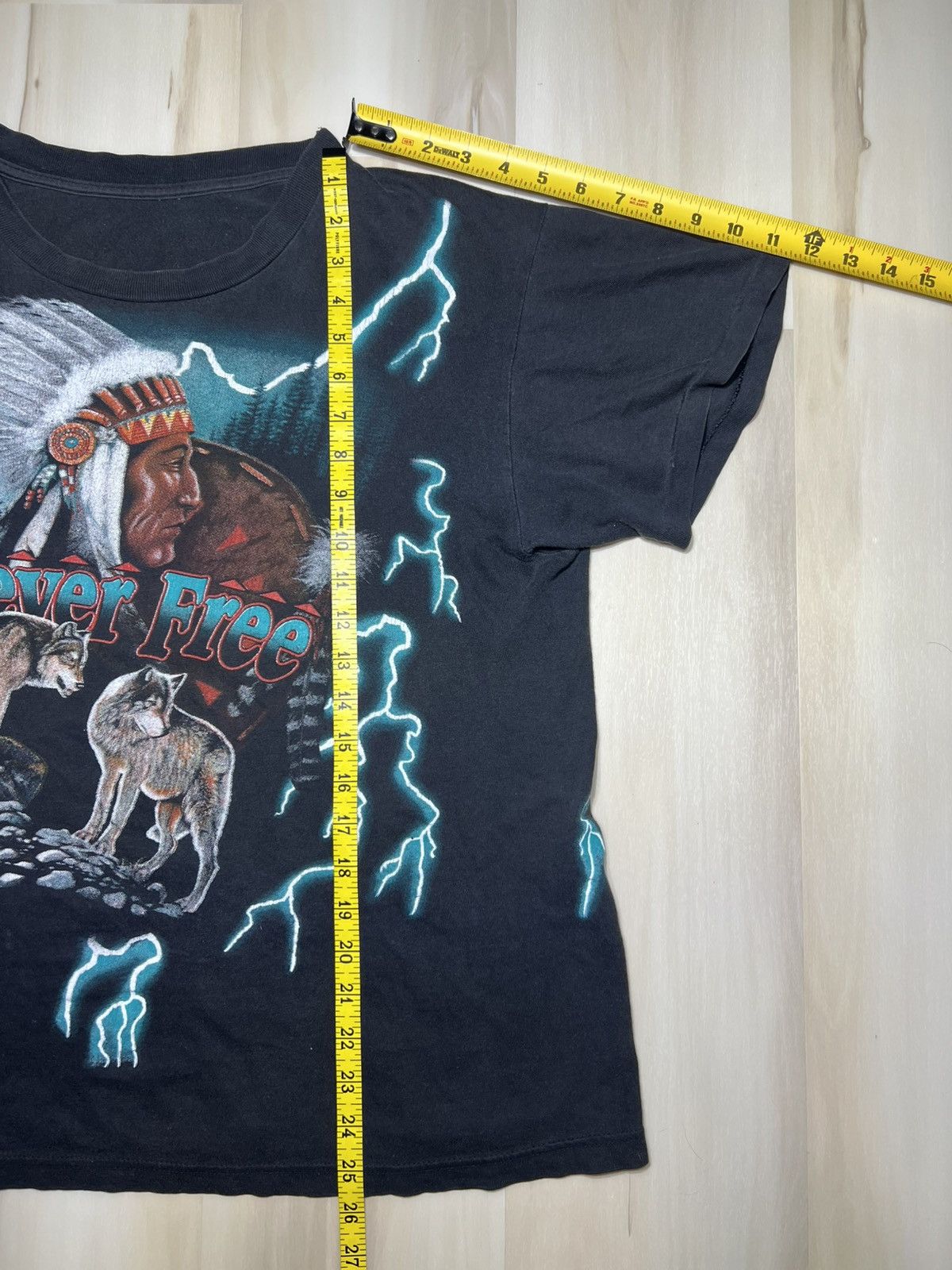 Rap Tees American thunder Forever Free Wolve All Over Lightning Print Size US M / EU 48-50 / 2 - 3 Thumbnail