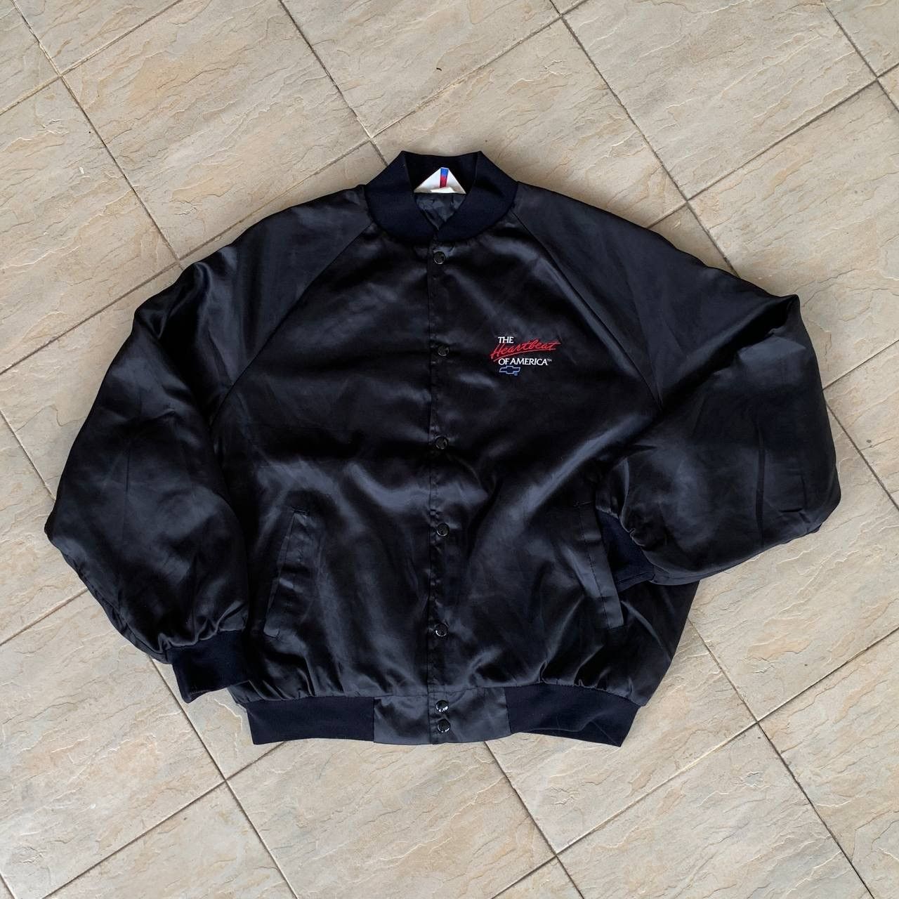 Chevrolet Vintage 90s MADE IN USA CHEVROLET Backhit Varsity Jacket Size US XXL / EU 58 / 5 - 1 Thumbnail