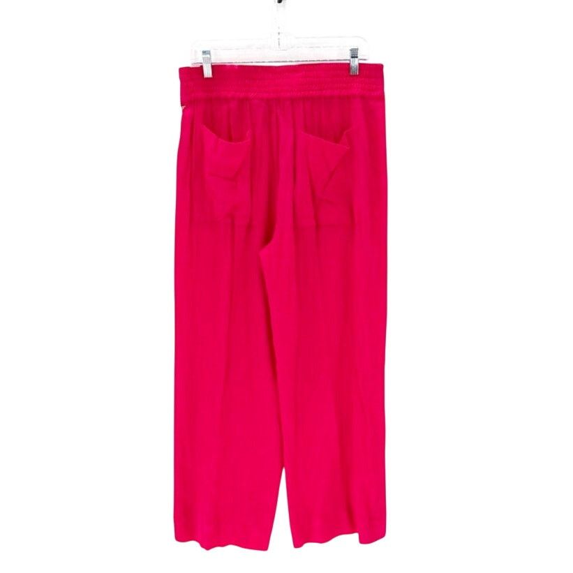 Other French Laundry bright pink crepe wide leg pants size L Size 34" / US 12 / IT 48 - 2 Thumbnail