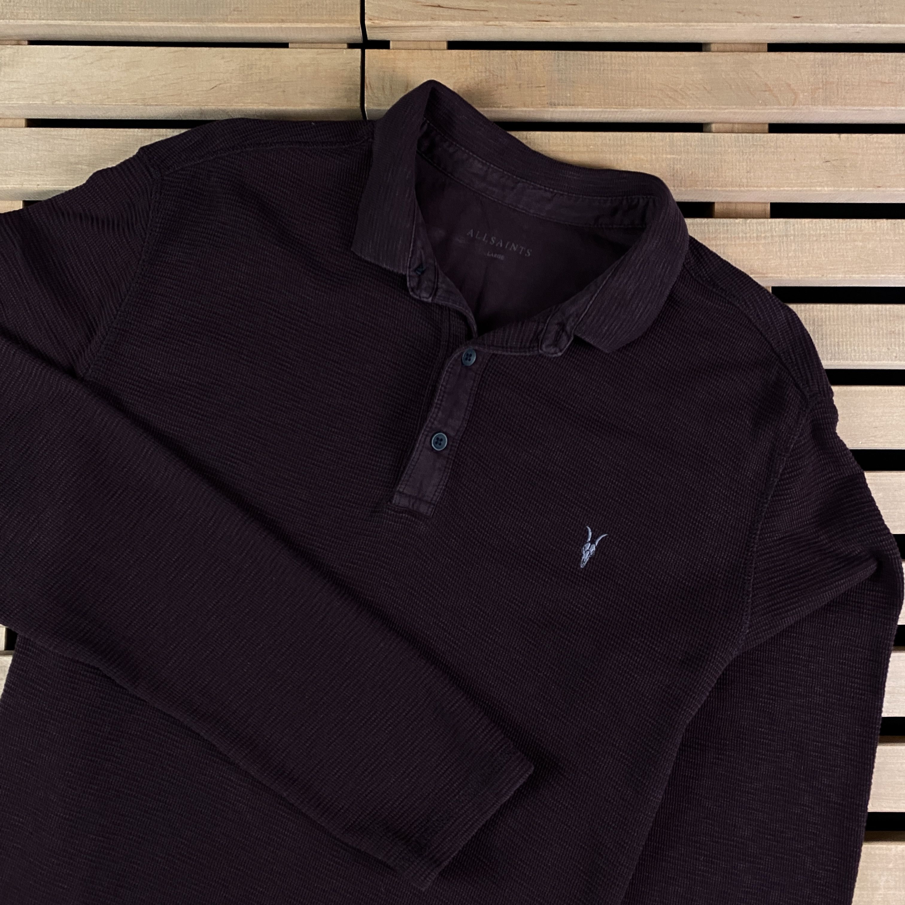 Allsaints Men’s Polo Long Sleeve Sweatshirt Allsaints Size L Size US L / EU 52-54 / 3 - 2 Thumbnail