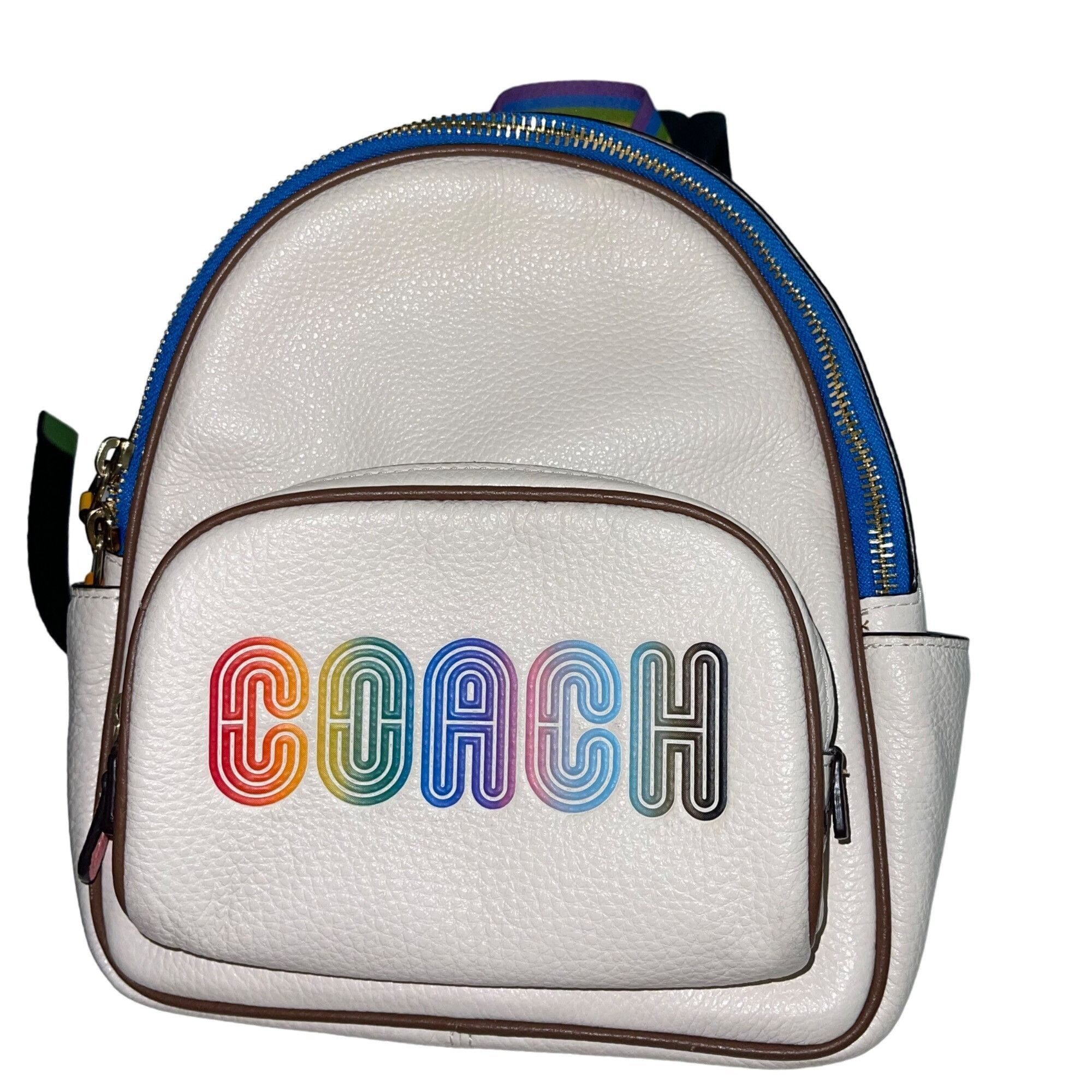 Coach Coach Womens Backpack White Mini Court Leather Size ONE SIZE - 1 Thumbnail