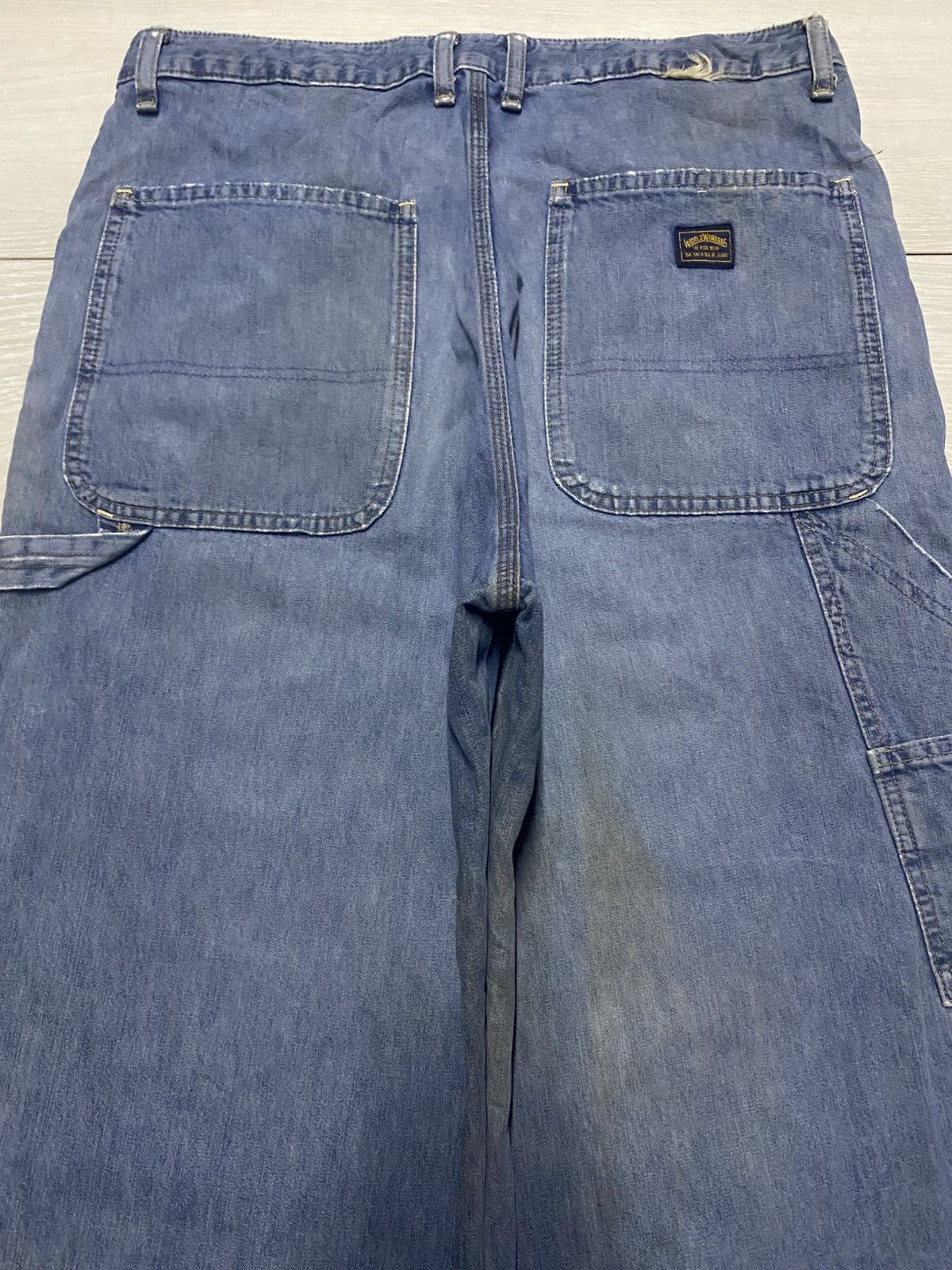 Global Work Vintage Global Worker Carpenter Grunge Frayer Baggy Pants Size US 32 / EU 48 - 4 Thumbnail