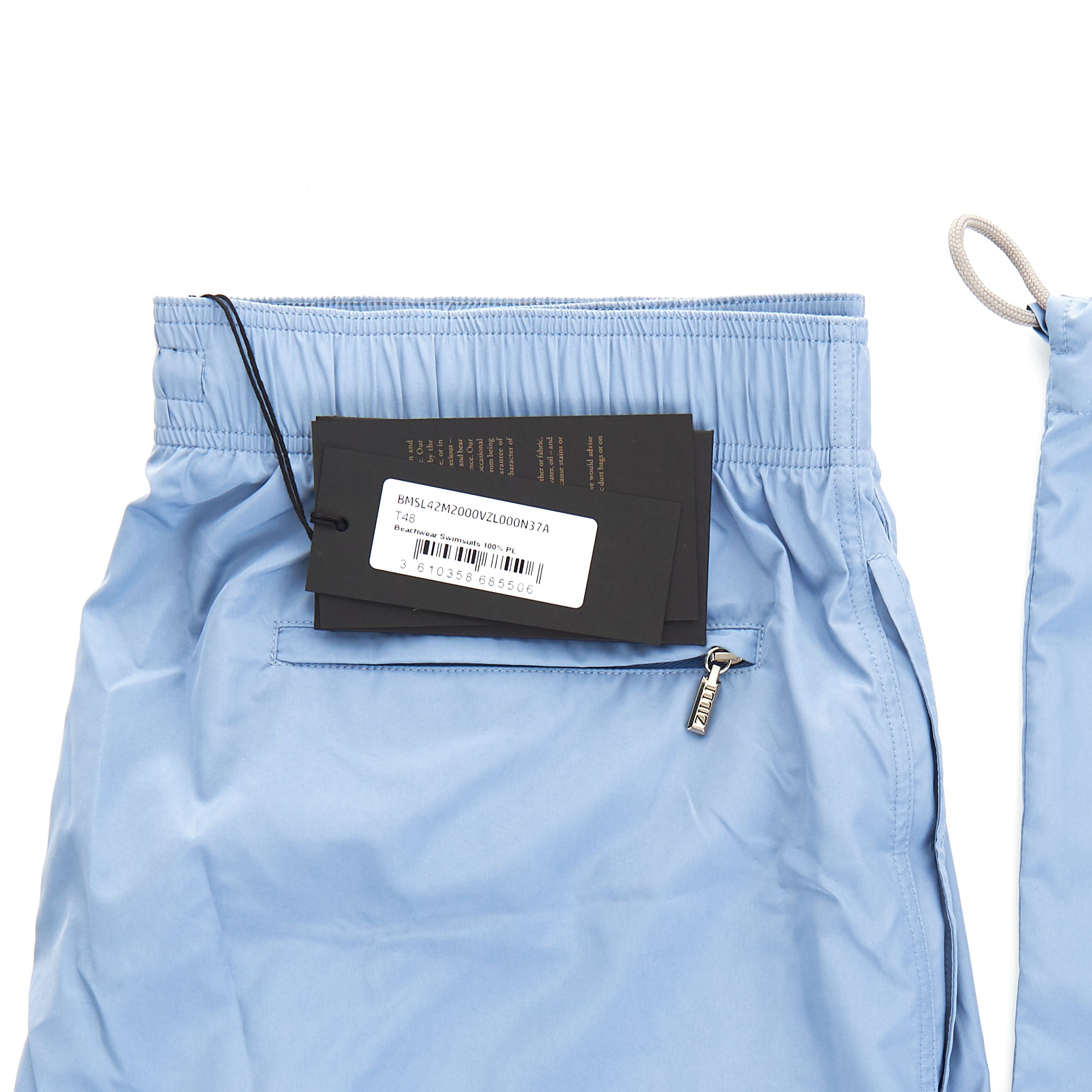 Zilli Light Blue Monochrome Swim Shorts Size US 32 / EU 48 - 4 Thumbnail