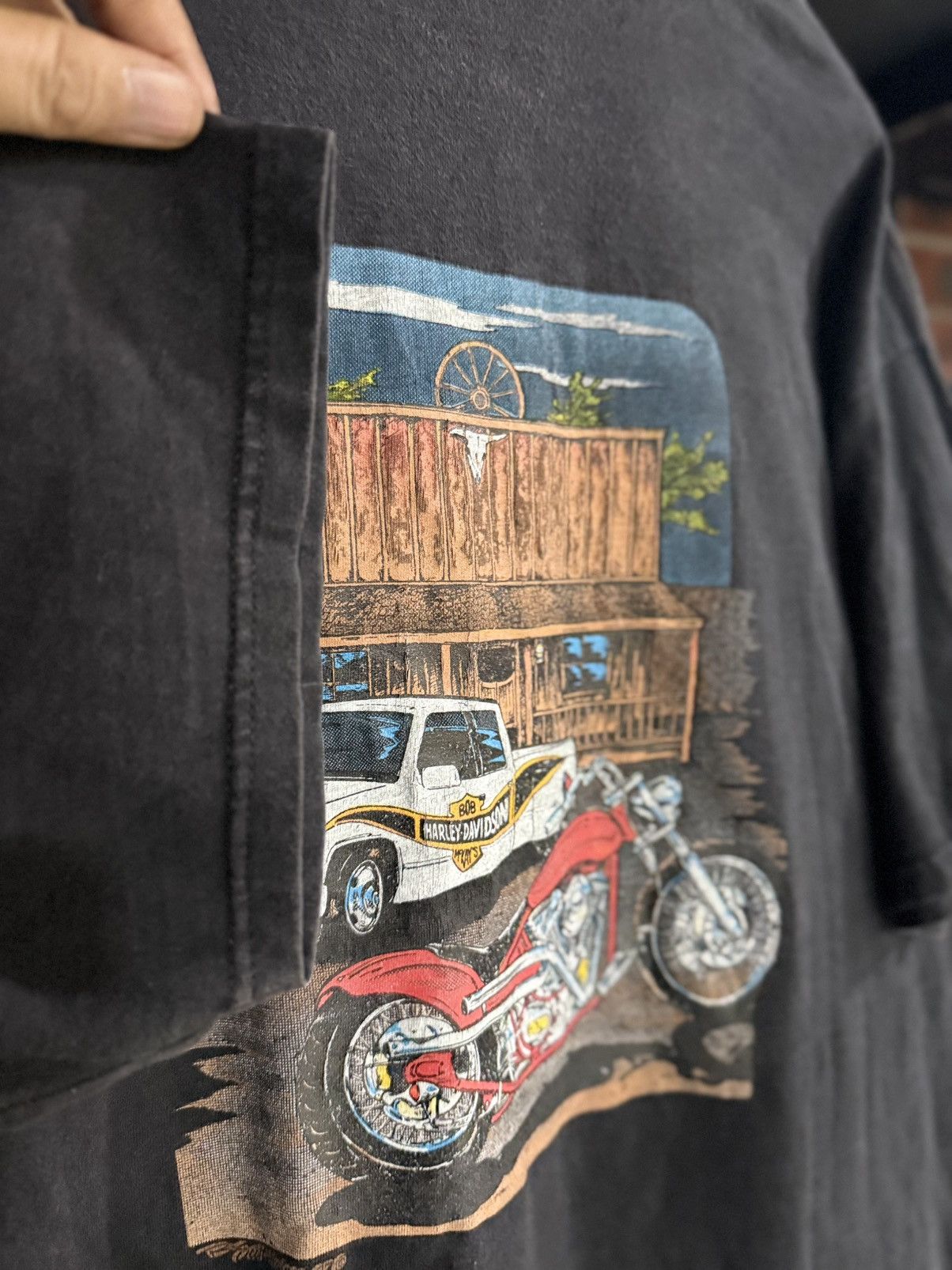 Vintage Vintage 90s Harley davidson McKays Shollow Lake Pocket Faded Size US XXL / EU 58 / 5 - 5 Thumbnail
