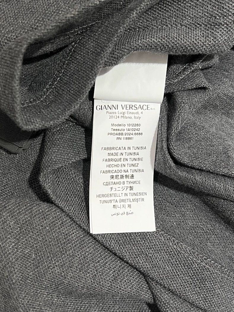 Versace Versace Gray cotton short-sleeved polo shirt Size US XL / EU 56 / 4 - 7 Thumbnail