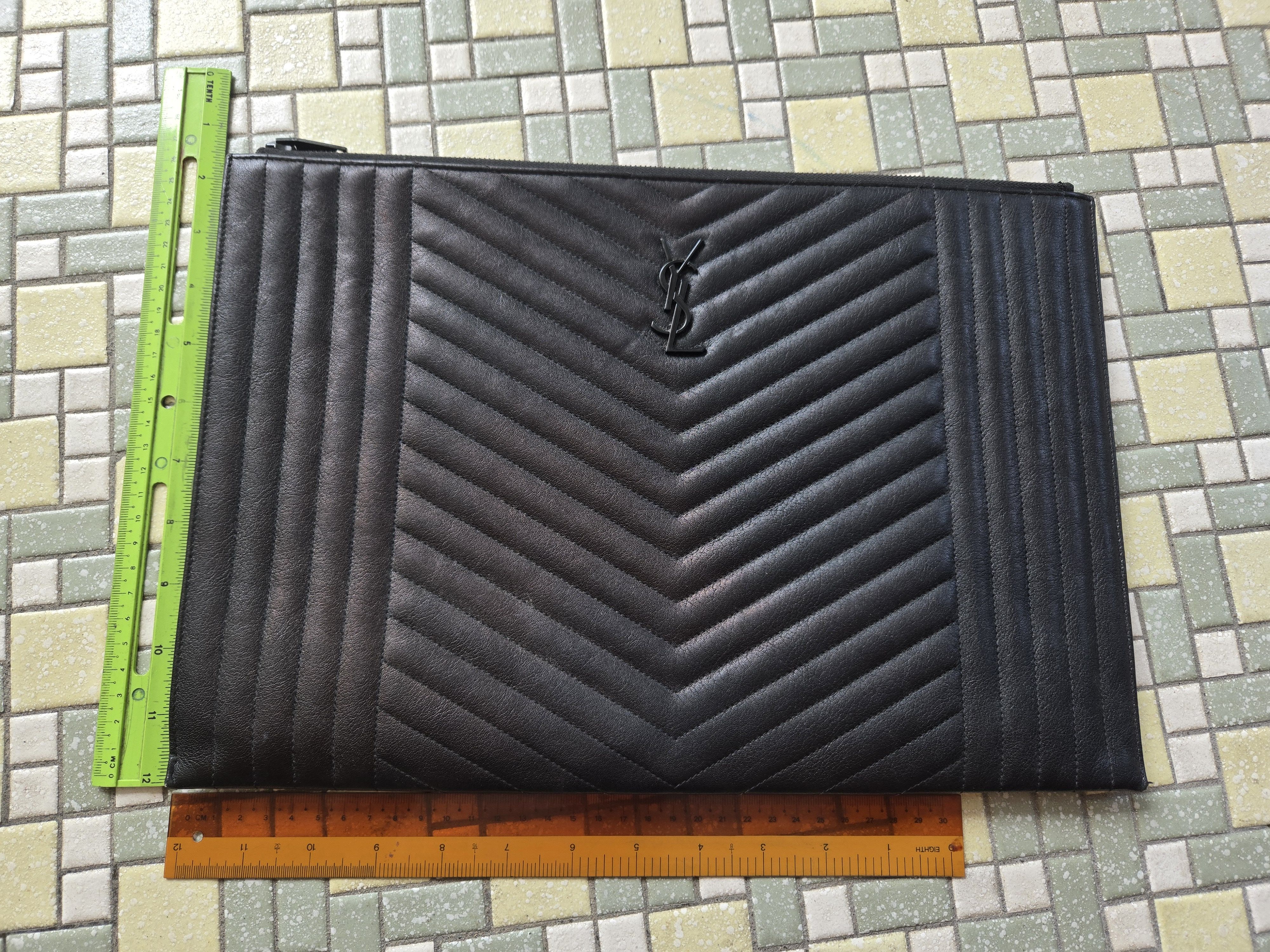 Saint Laurent Paris Saint Laurent Quilted Portfolio Clutch Large Size ONE SIZE - 1 Thumbnail