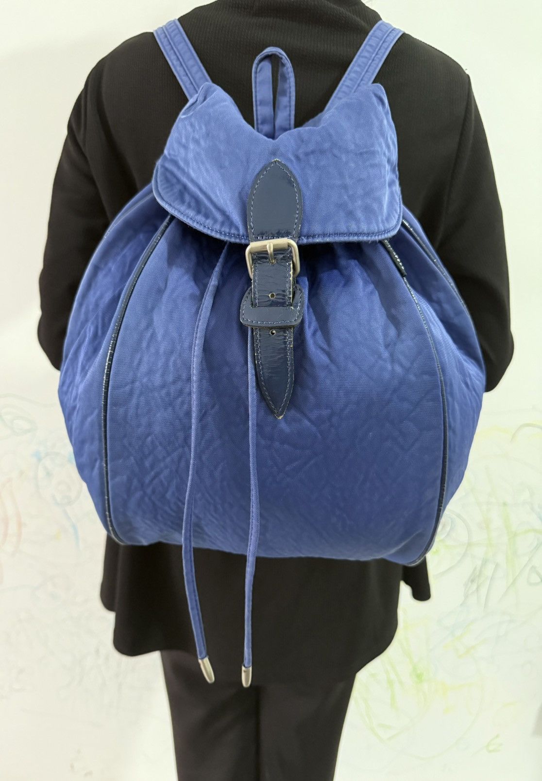 RARE Vintage Issey Miyake Japanese Brand Blue Large Backpack
