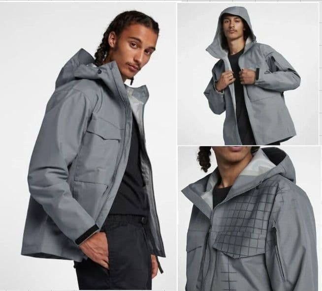 Nike Men’s Nike Lab Collection Wet Reveal Jacket Cool Grey Size US L / EU 52-54 / 3 - 15 Thumbnail