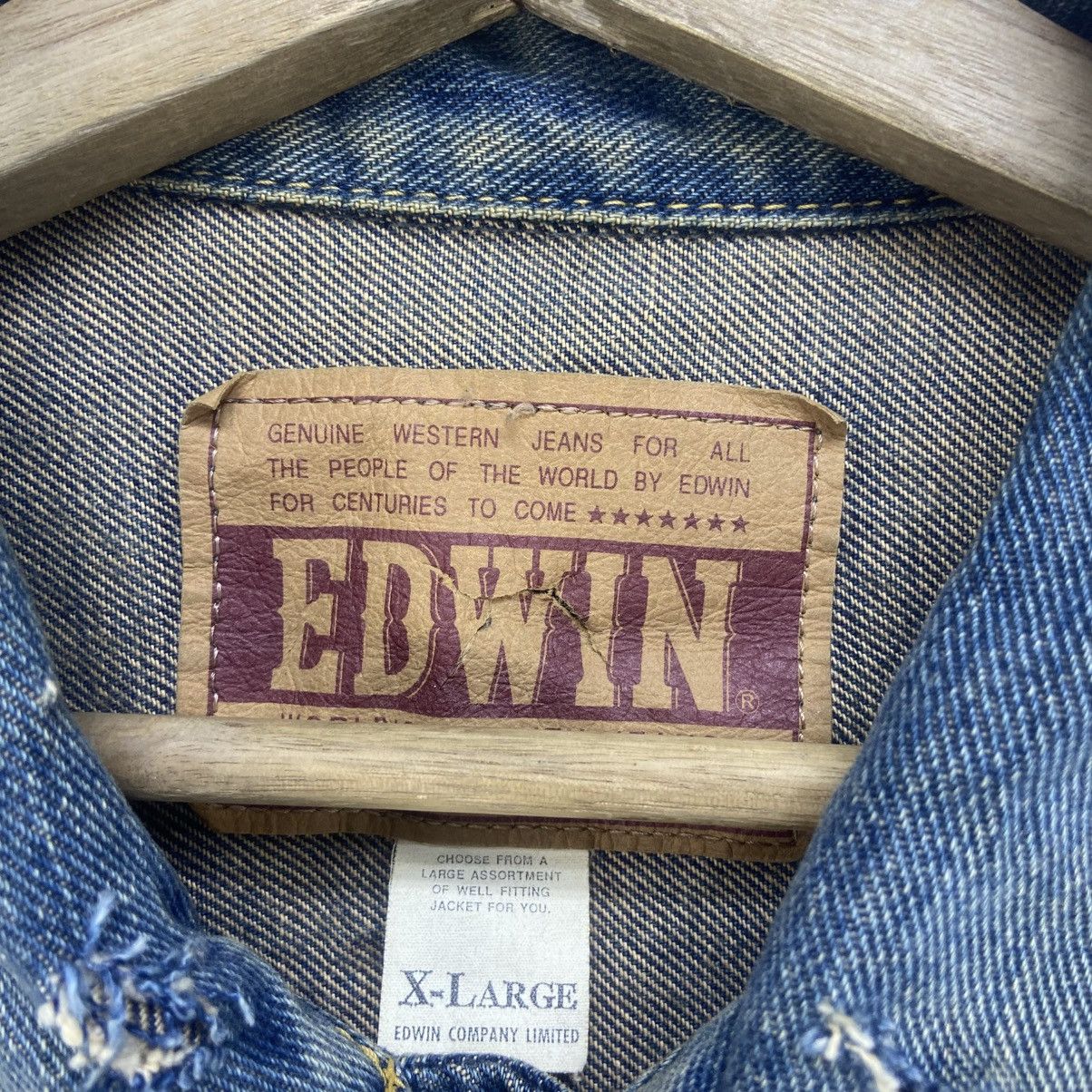 Edwin Vintage Edwin Trucker Sleeveless Distressed Denim Jacket Size US M / EU 48-50 / 2 - 20 Thumbnail
