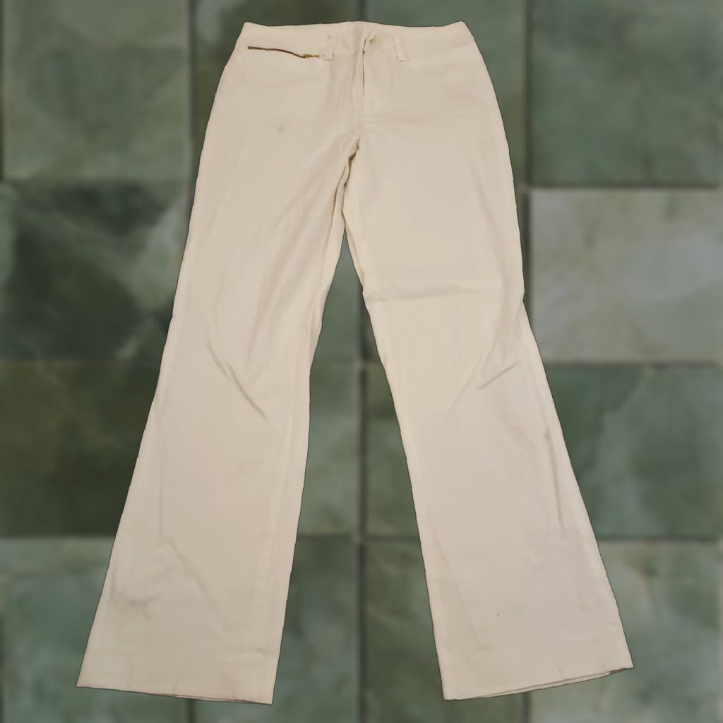 Ralph Lauren VINTAGE Lauren Ralph Lauren Pants Women 8 White Bootcut 29x29 Stretch Pockets Chino Size 30" / US 8 / IT 44 - 1 Thumbnail
