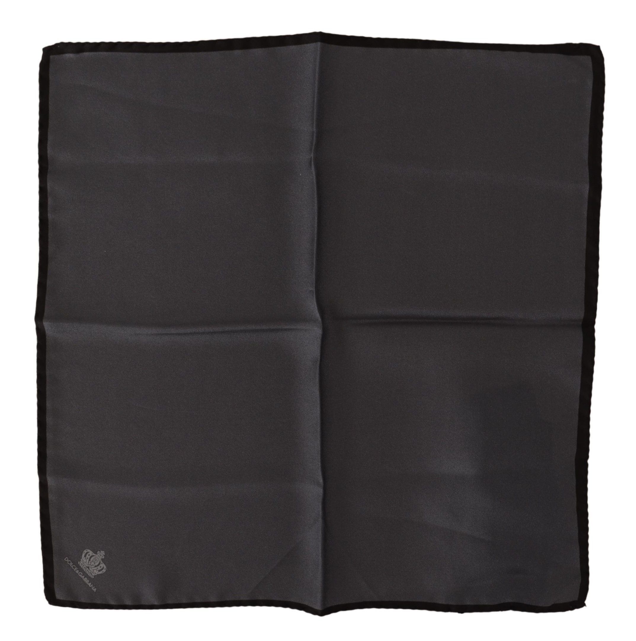Dolce & Gabbana Elegant Silk Crown Print Men's Handkerchief Size ONE SIZE - 1 Thumbnail