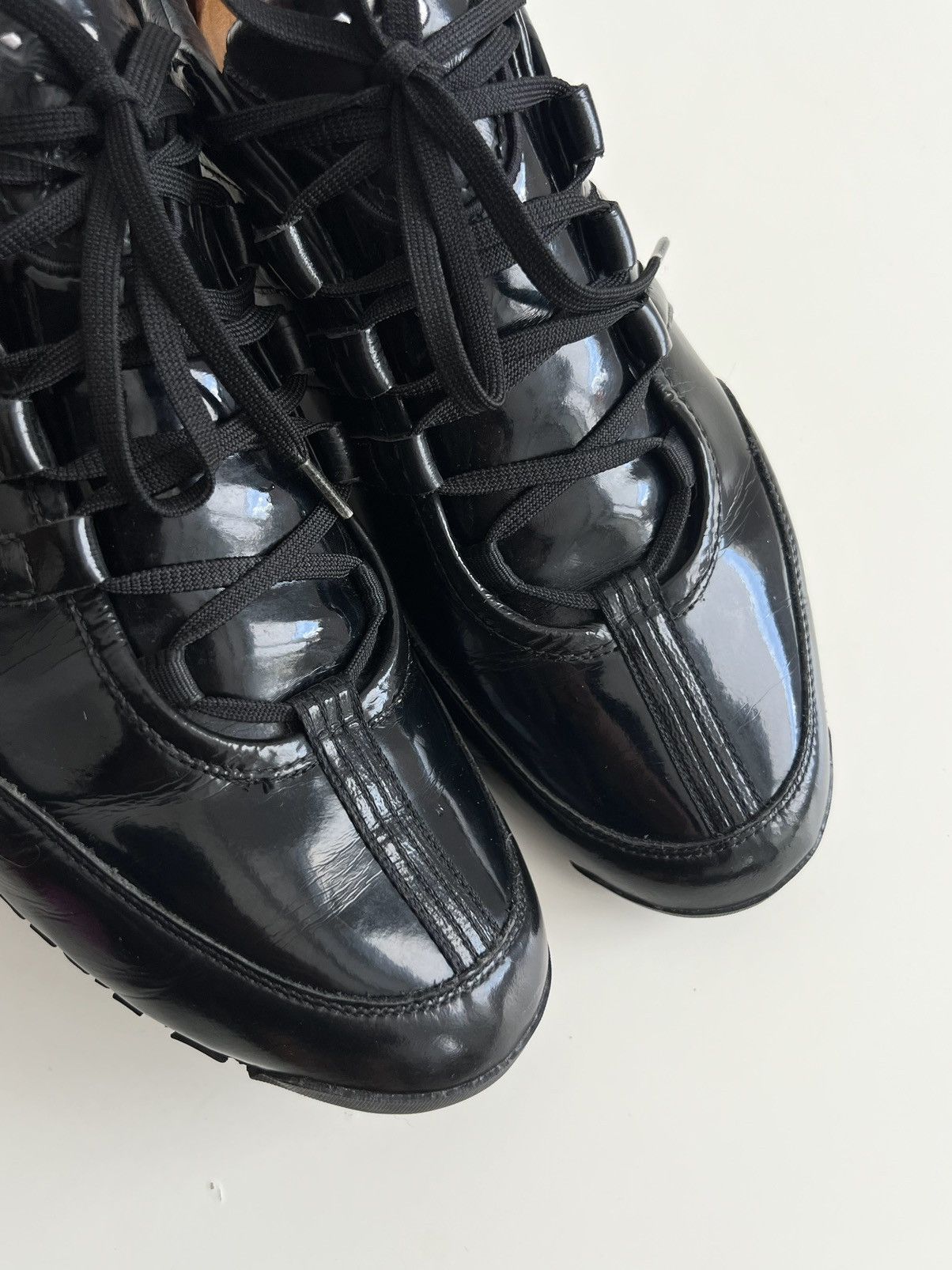 Y-3 🔥F/W08 Y-3 Yohji Yamamoto x Adidas Boxing Patent Sneakers Size US 10.5 / EU 43-44 - 6 Thumbnail