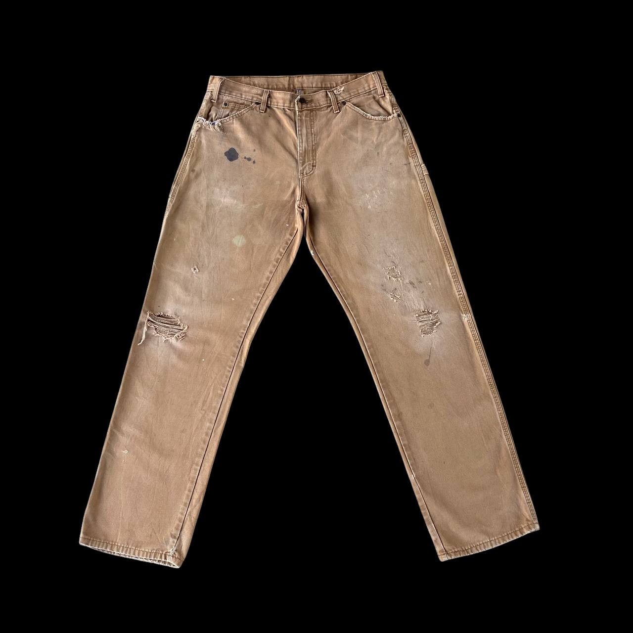 Dickies VINTAGE DICKIES DISTRESSED CARPENTER BROWN DENIM W34X34 Size US 34 / EU 50 - 1 Thumbnail