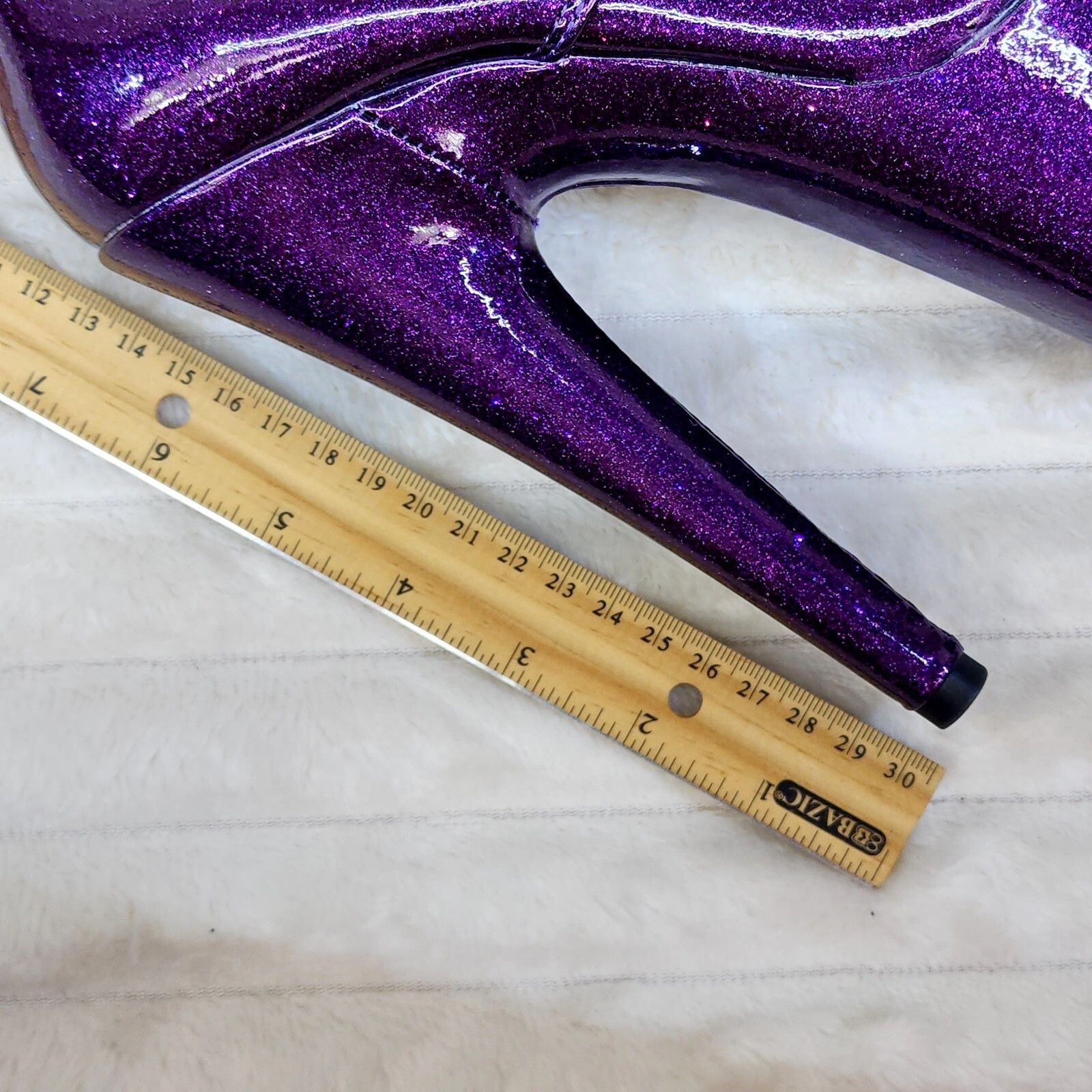Other Adore 1020GP Purple Glitter Patent 7" High Heel Platform An Size US 8 / IT 38 - 8 Thumbnail
