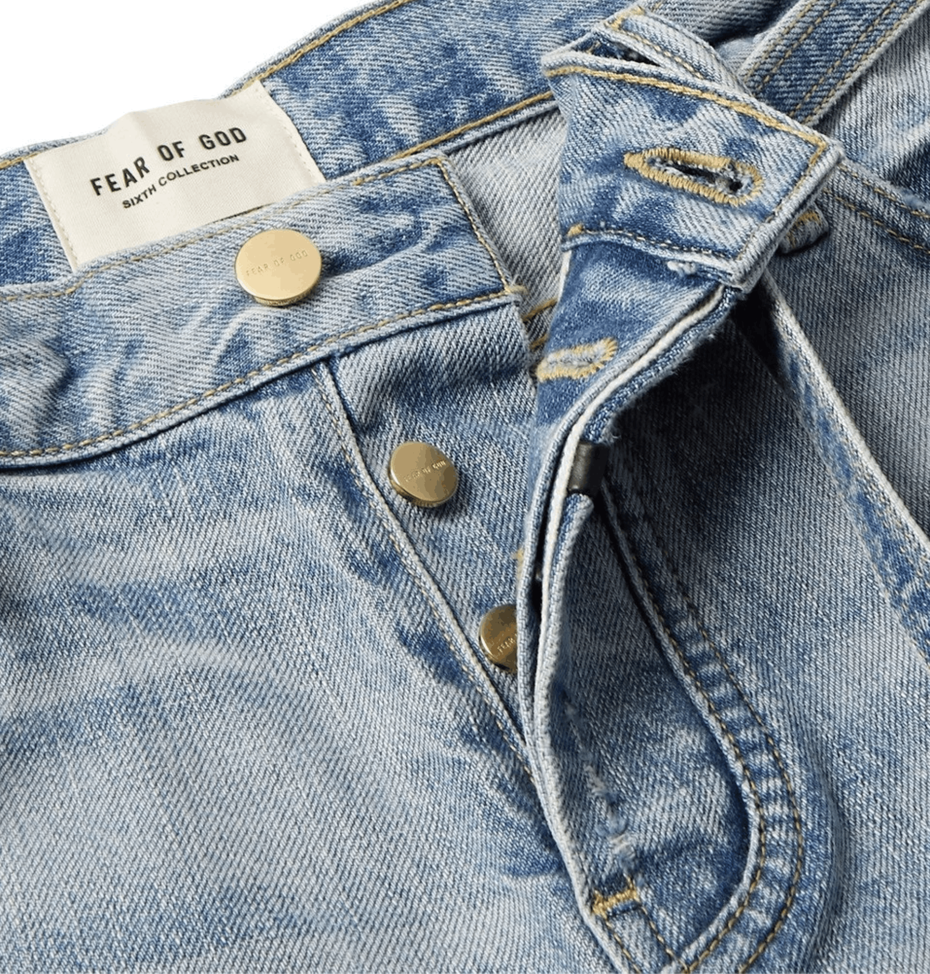 Fear of God $895+ FEAR OF GOD Belted Denim straight Jeans Sixth NEW Size US 30 / EU 46 - 5 Thumbnail