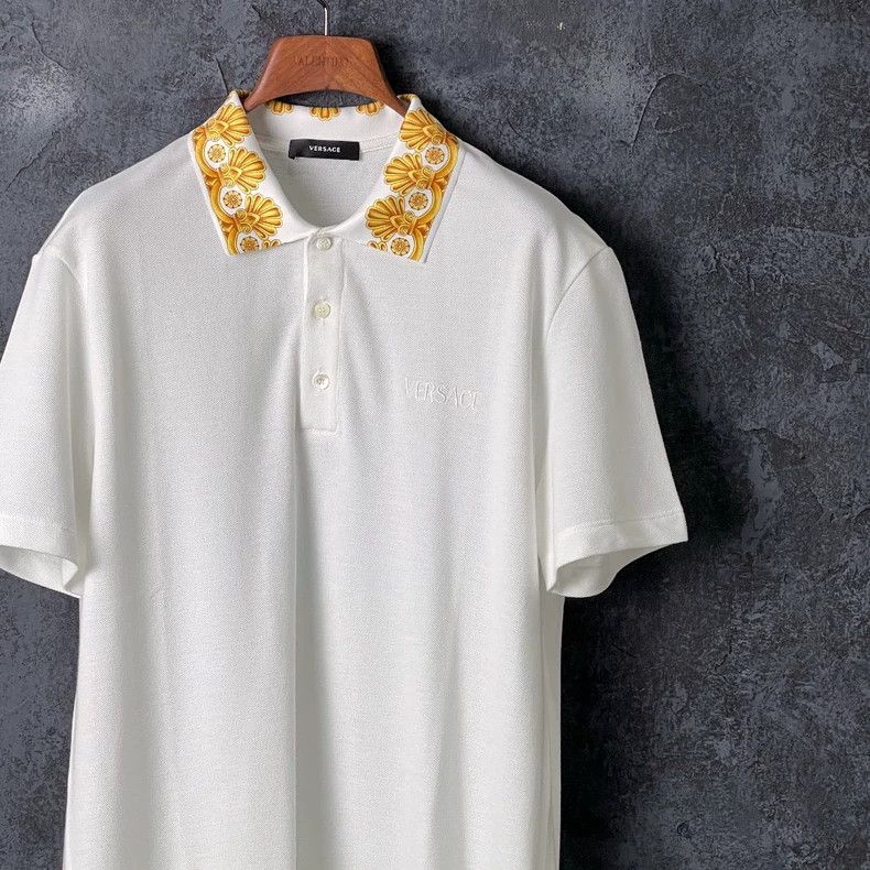 Versace Versace White cotton short-sleeved polo shirt Size US XXL / EU 58 / 5 - 3 Thumbnail